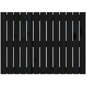 Schwarzes Wand-Kopfteil 82,5 cm Kiefer Massivholz