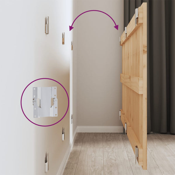 Wand Kopfteil 166cm Kiefer Massivholz