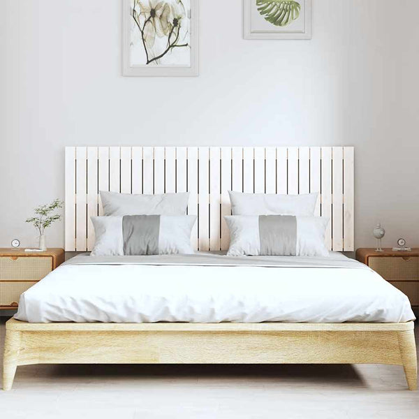 Wand Kopfteil Weiß 166cm Kiefer Massivholz