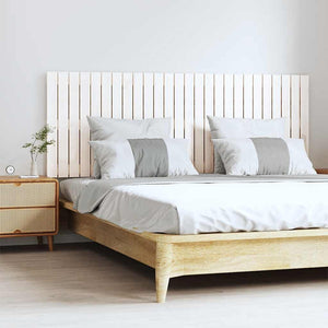 Wand Kopfteil Weiß 166cm Kiefer Massivholz