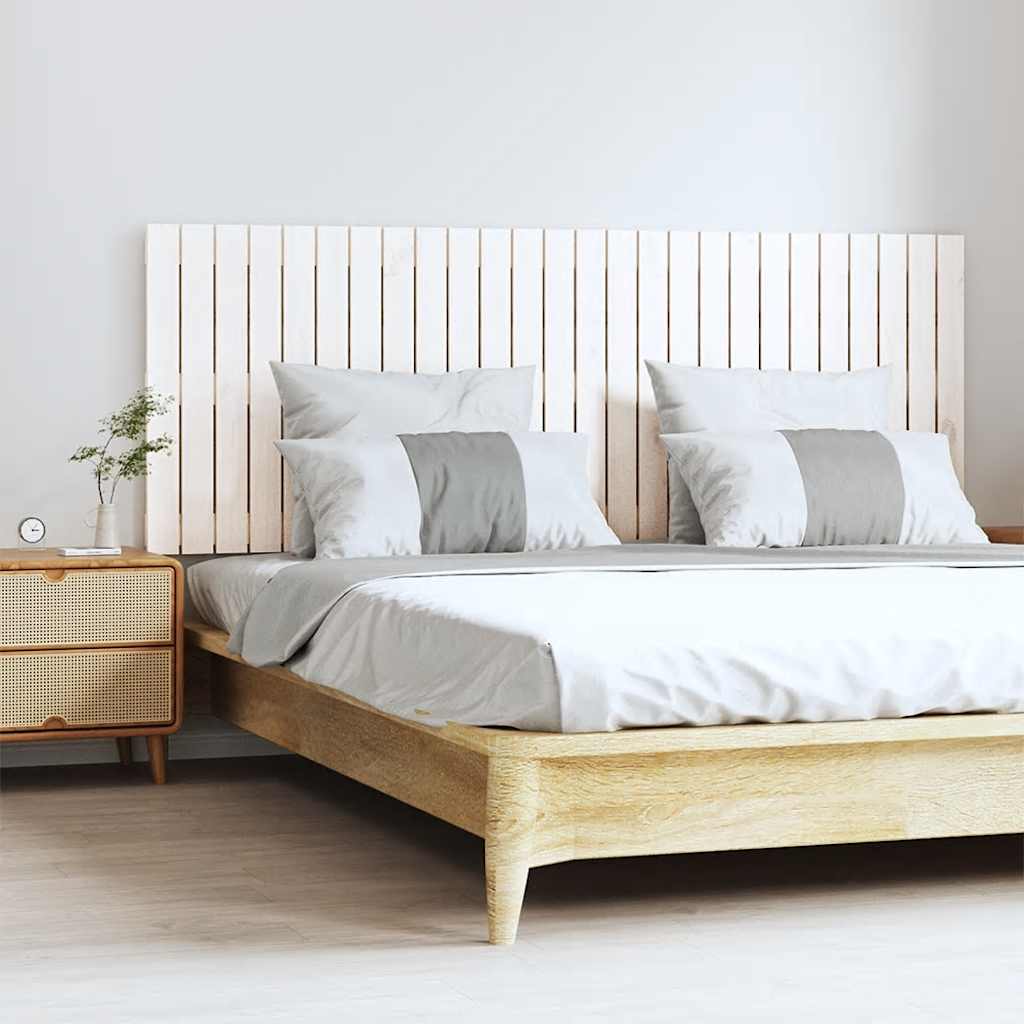 Wand Kopfteil Weiß 166cm Kiefer Massivholz