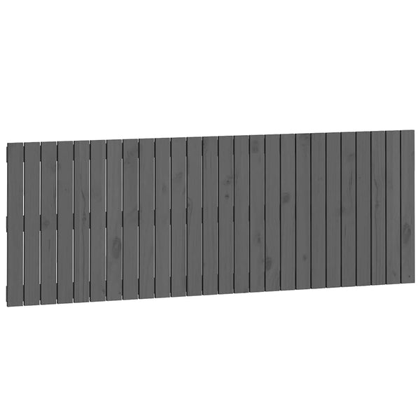 Wand Kopfteil Grau 166cm Massivholz