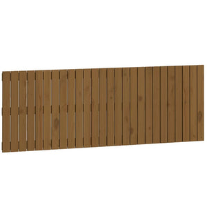 vidaXL Tête de lit murale marron miel 166x3x60 cm bois de pin massif