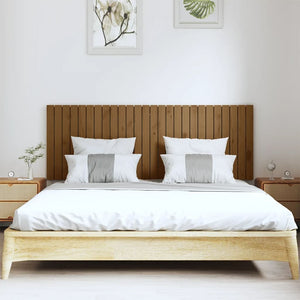 vidaXL Tête de lit murale marron miel 166x3x60 cm bois de pin massif