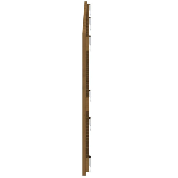 vidaXL Tête de lit murale marron miel 166x3x60 cm bois de pin massif