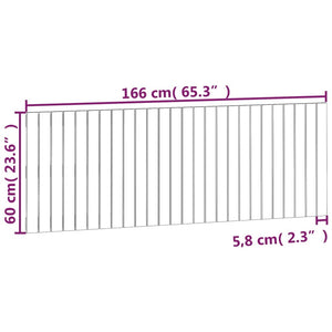 vidaXL Tête de lit murale marron miel 166x3x60 cm bois de pin massif