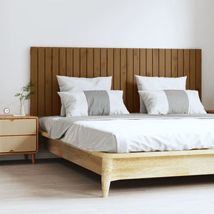 vidaXL Tête de lit murale marron miel 166x3x60 cm bois de pin massif