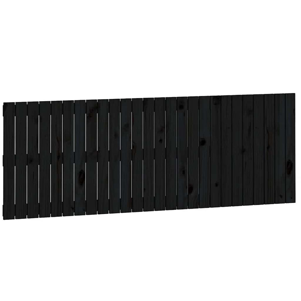 vidaXL Wall Headboard Black 166x3x60 cm Solid Pine Wood