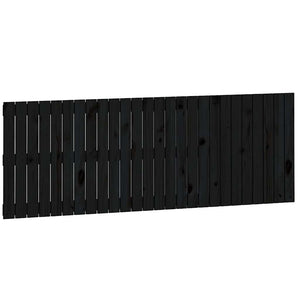 vidaXL Tête de lit murale Noir 166x3x60 cm Bois de pin massif