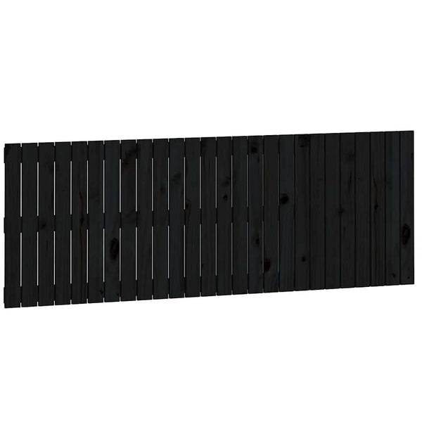 vidaXL Tête de lit murale Noir 166x3x60 cm Bois de pin massif