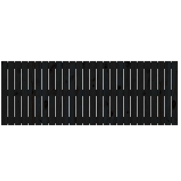 vidaXL Tête de lit murale Noir 166x3x60 cm Bois de pin massif