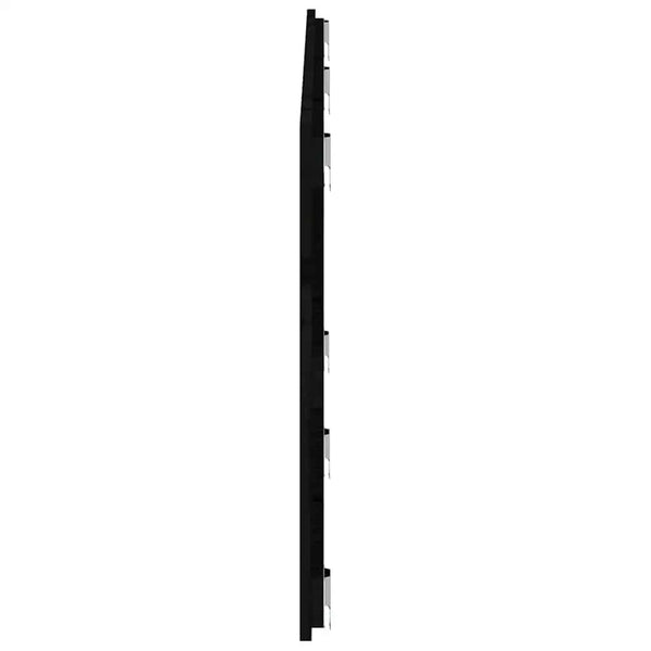 vidaXL Tête de lit murale Noir 166x3x60 cm Bois de pin massif