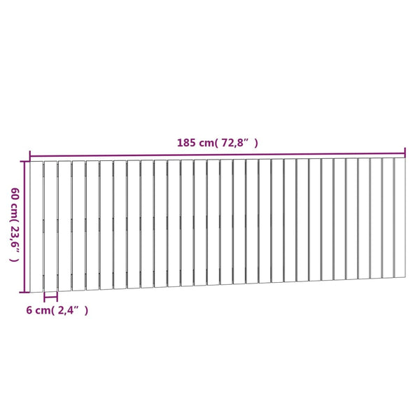 Wand Kopfteil 185cm Massivholz Kiefer