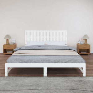 Wand Kopfteil Weiß 185cm Kiefer Massivholz