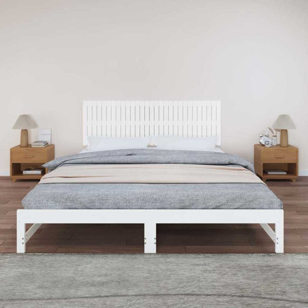 Wand Kopfteil Weiß 185cm Kiefer Massivholz