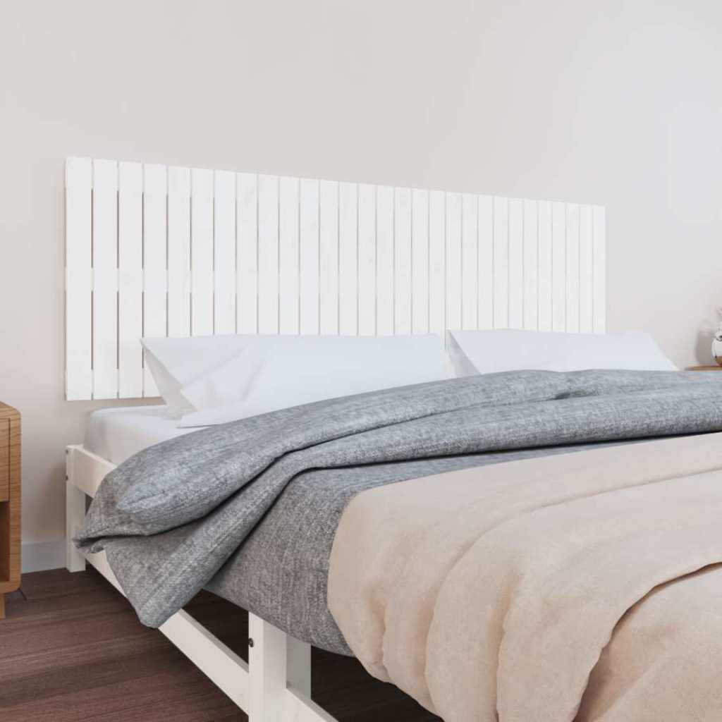 Wand Kopfteil Weiß 185cm Kiefer Massivholz
