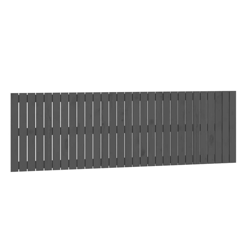 vidaXL Wall Headboard Grey 185x3x60 cm Solid Pine Wood