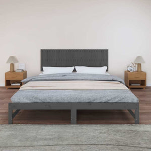 Wand Kopfteil Grau 185cm Kiefer Massivholz