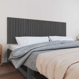 Wand Kopfteil Grau 185cm Kiefer Massivholz