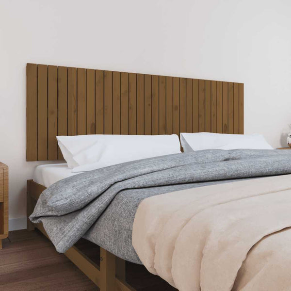Wand Kopfteil Honigbraun 185cm Massivholz