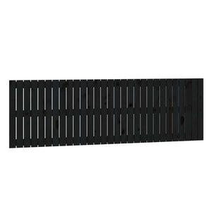 Schwarzes Wandkopfteil 185 cm Kiefer Massivholz