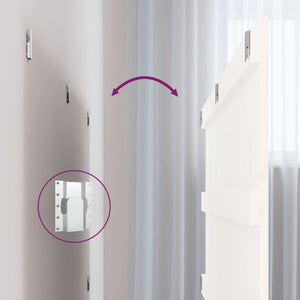 Wand Kopfteil Weiß 140cm Kiefer Massivholz
