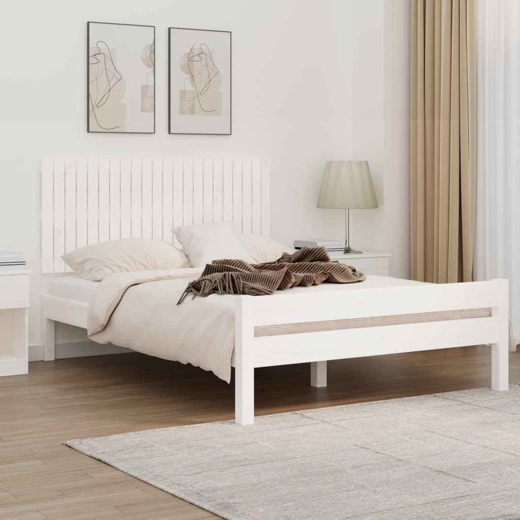 Wand Kopfteil Weiß 140cm Kiefer Massivholz