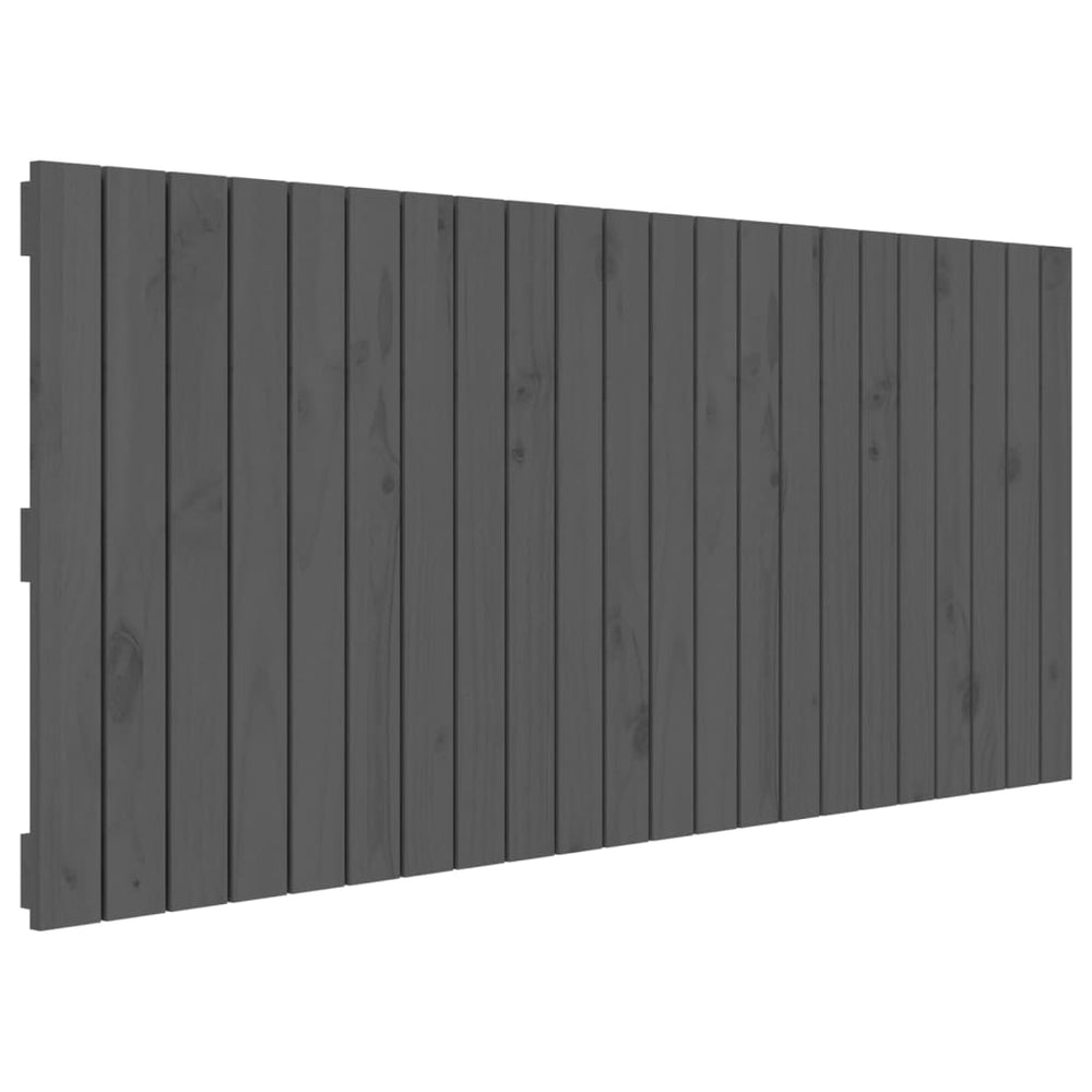 vidaXL Wall Headboard Grey 140x3x60 cm Solid Pine Wood