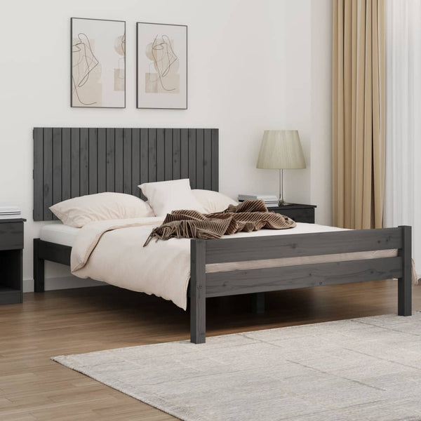 Graues Wand-Kopfteil 140 cm Kiefer Massivholz