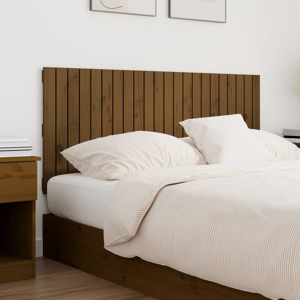 Wand Kopfteil Honigbraun 140cm Kiefer Massivholz
