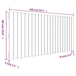 Wand Kopfteil Honigbraun 140cm Kiefer Massivholz