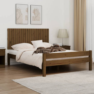 Wand Kopfteil Honigbraun 140cm Kiefer Massivholz
