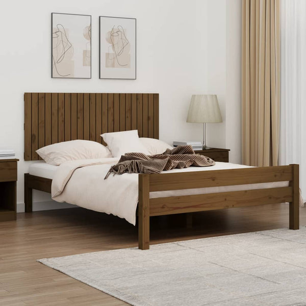 Wand Kopfteil Honigbraun 140cm Kiefer Massivholz