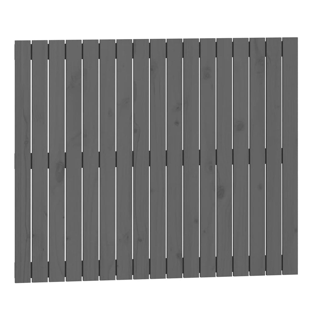 vidaXL Wall Headboard Grey 108x3x90 cm Solid Pine Wood
