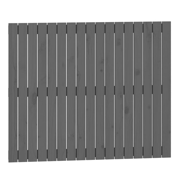 Graues Wand-Kopfteil 108x90 cm Massivholz