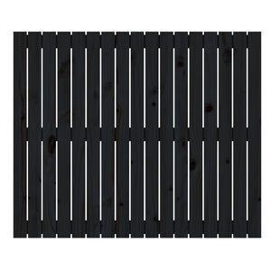 Schwarzes Wand-Kopfteil 108cm Kiefer Massivholz