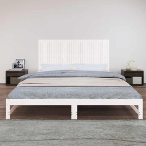 vidaXL Tête de lit murale Blanc 204x3x90 cm Bois de pin massif