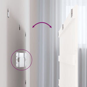 vidaXL Tête de lit murale Blanc 204x3x90 cm Bois de pin massif
