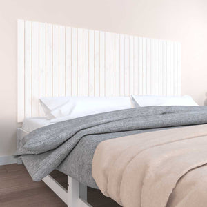 vidaXL Tête de lit murale Blanc 204x3x90 cm Bois de pin massif
