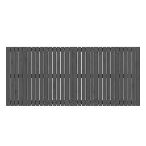 Wand Kopfteil Grau 204cm Massivholz