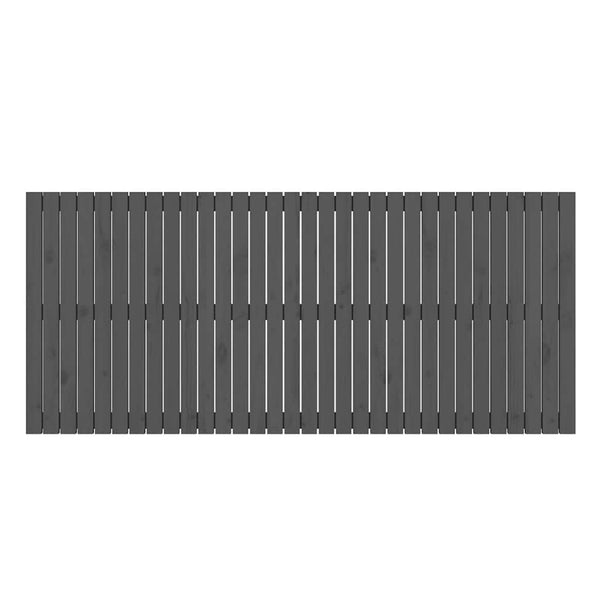 Wand Kopfteil Grau 204cm Massivholz