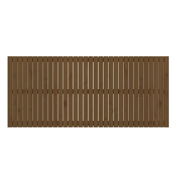 Wand Kopfteil Honigbraun 204cm Kiefer Massivholz