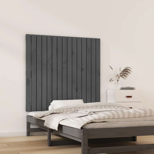 Graues Wand-Kopfteil 95,5cm Kiefer Massivholz