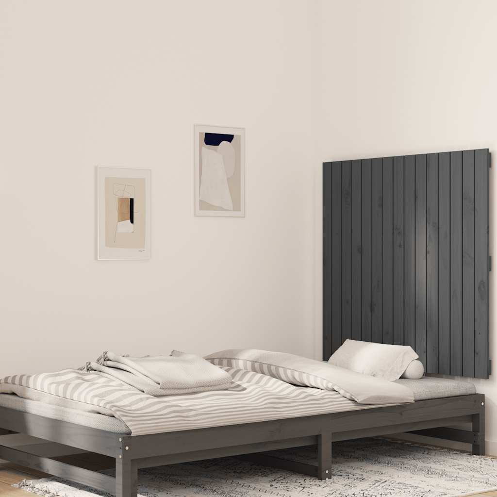Graues Wand-Kopfteil 95,5cm Kiefer Massivholz