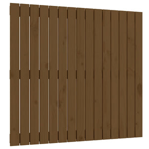 vidaXL Tête de lit murale marron miel 95,5x3x90 cm Bois de pin massif
