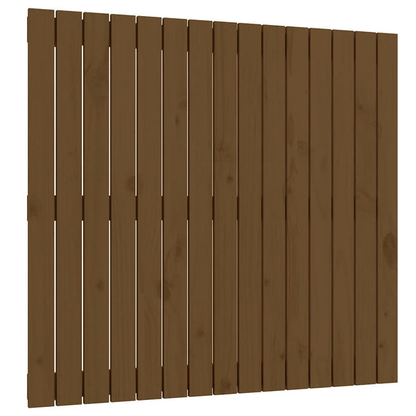 vidaXL Tête de lit murale marron miel 95,5x3x90 cm Bois de pin massif