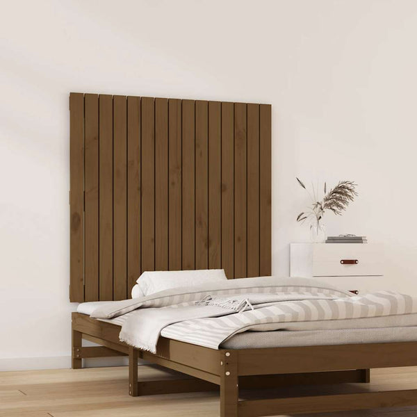 vidaXL Tête de lit murale marron miel 95,5x3x90 cm Bois de pin massif