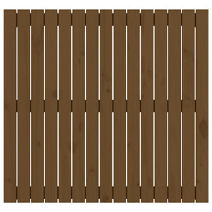 vidaXL Tête de lit murale marron miel 95,5x3x90 cm Bois de pin massif