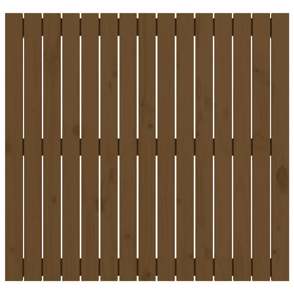vidaXL Tête de lit murale marron miel 95,5x3x90 cm Bois de pin massif