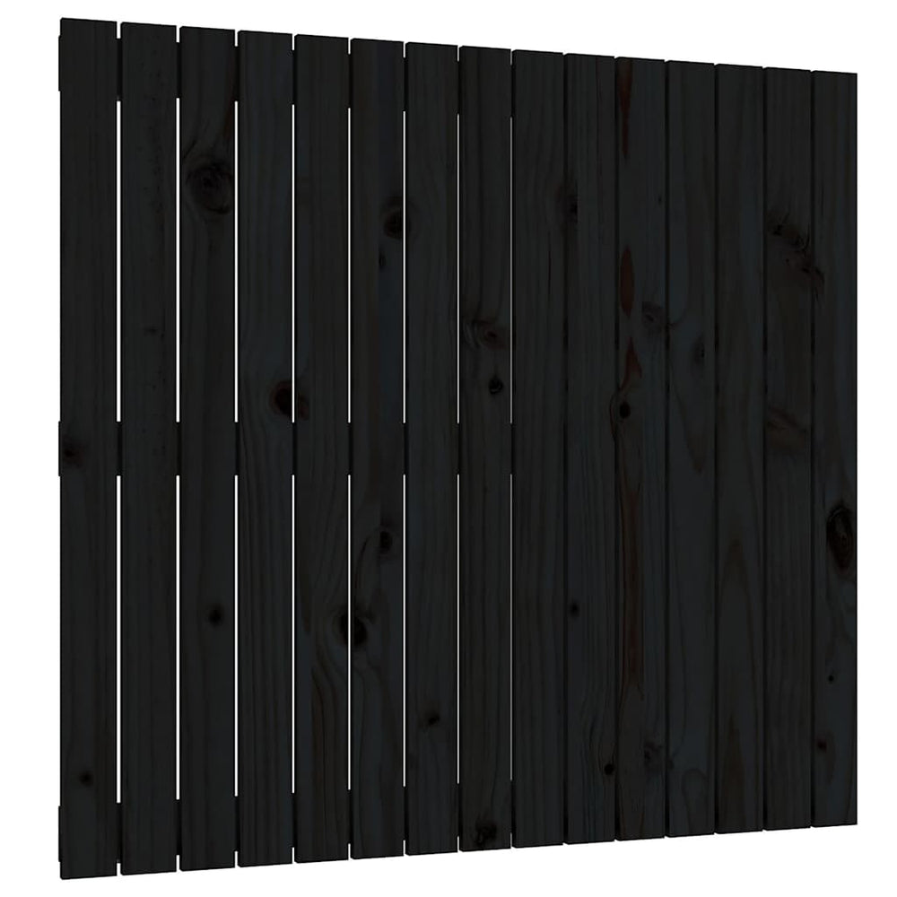 Schwarzes Wand-Kopfteil Kiefer Massivholz 95,5cm